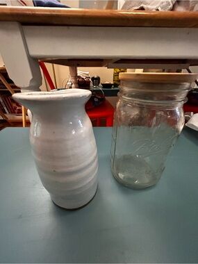 Handmade White Pottery Vase